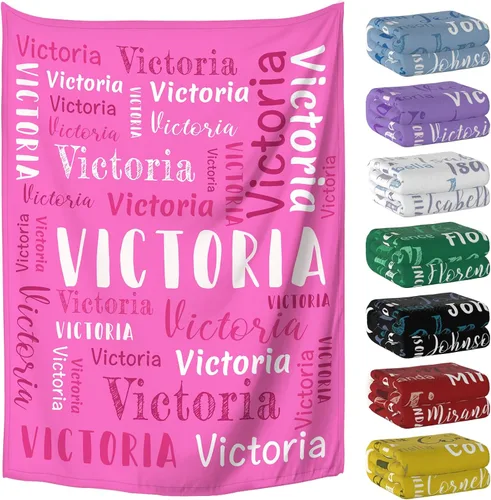 Miniatura 13 de Manta personalizada con nombre, mantas y mantas personalizadas para niños, bebés y adultos, manta con nombre personalizada para mujeres, hombres
