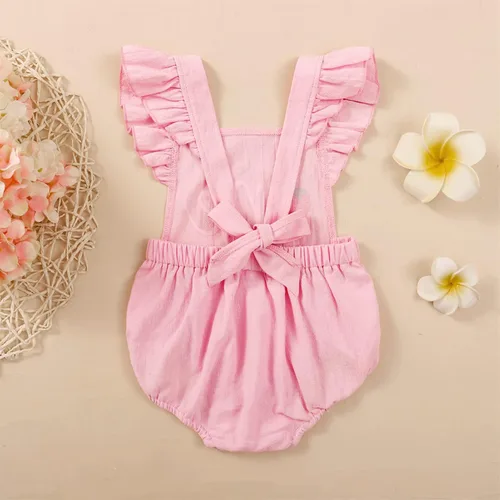 Miniatura 2 de GRNSHTS Trajes de primer cumpleaños para niñas con volantes para primer cumpleaños, mameluco sin espalda