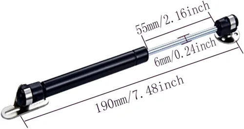 Miniatura 2 de Soporte de gas de 20N/4.4 libras de 6 pulgadas de largo, bisagra de gabinete de seguridad, amortiguador de gas, soporte de cubierta inferior