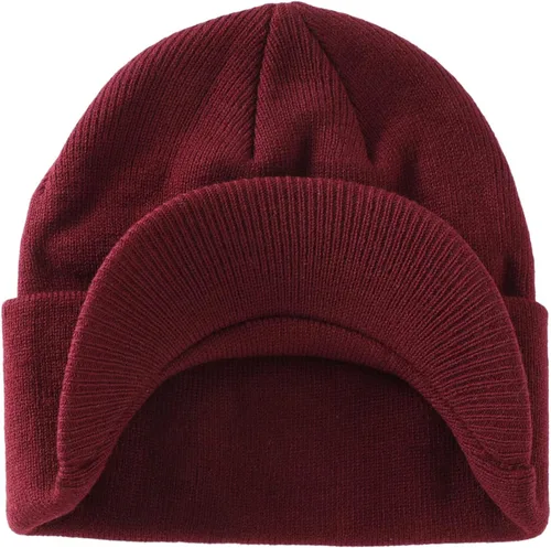 Miniatura 17 de Home Prefer - Gorro de invierno para hombre con visera, cálida y doble punto.