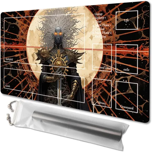 Miniatura 8 de MTG - Tapete de juego de 24 x 14 pulgadas, bolsas de almacenamiento antideslizantes, ideal para entusiastas de los juegos de cartas, alfombrilla