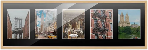 Miniatura 90 de Marcos de fotos modernos para decoración de pared, marco de collage de fotos de 8 x 10 pulgadas, acabado negro con paspartú negro para dos fotos