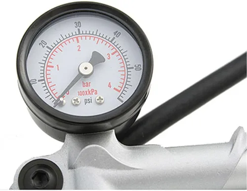 Miniatura 3 de Hill Country Customs Bomba de choque de aire de 60 PSI con mango de metal para suspensión trasera Harley - HC-AP