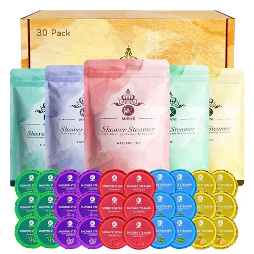 Vaporizadores de ducha para aromaterapia, paquete de 30 vaporizadores de ducha para mujeres y hombres, bombas de ducha con aceites esenciales para