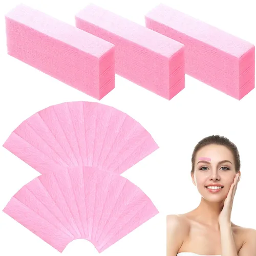 Maitys 400 tiras de cera para cejas, depilación de cejas, tiras faciales de papel de cera para mujeres y hombres, labios y cara (0.39 x 1.97