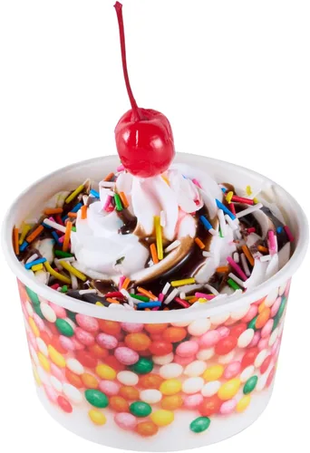 Miniatura 69 de Coppetta - Vasos de postre de 5 onzas, 50 tazas desechables para helado, tapas se venden por separado, cuencos de yogur congelado resistentes