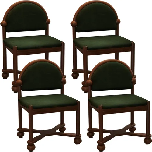 Miniatura 24 de JKGHK Sillas de comedor de madera, sillas de cocina para el hogar, silla auxiliar de cocina tapizada de tela, respaldo curvado retro, silla de sala