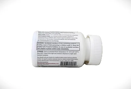 Miniatura 3 de Cápsulas complejas de polisacárido de hierro, suplemento de hierro elemental de 150 mg, 100 unidades, apoyo dietético diario, quelado y fácil