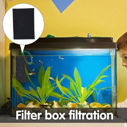 Miniatura 6 de Honoson Paquete de 4 almohadillas de filtro de esponja biológica para acuario, almohadillas de filtro de espuma de celda abierta para acuario