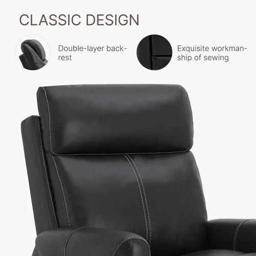 Miniatura 7 de KISLOT Silla reclinable de cuero para adultos, abrazador de pared, RV reclinable con puertos de carga USB, sofá reclinable de energía eléctrica