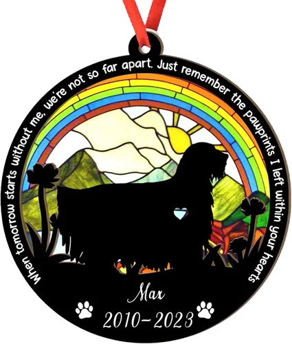Miniatura 25 de Adorno personalizado para atrapasoles de sabueso afgano, adorno de Navidad de sabueso afgano, regalo para perro amante, sabueso afgano conmemorativo