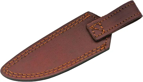 Miniatura 8 de Szco Supplies Cuchillo de caza exótico de madera torcida naranja de 8 pulgadas con funda
