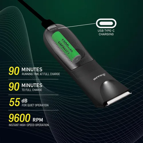 Miniatura 4 de Manscape - Recortadora de pelo corporal e ingle para hombres, afeitadora recargable USB-C con hoja de cerámica, luz LED, IPX7 impermeable