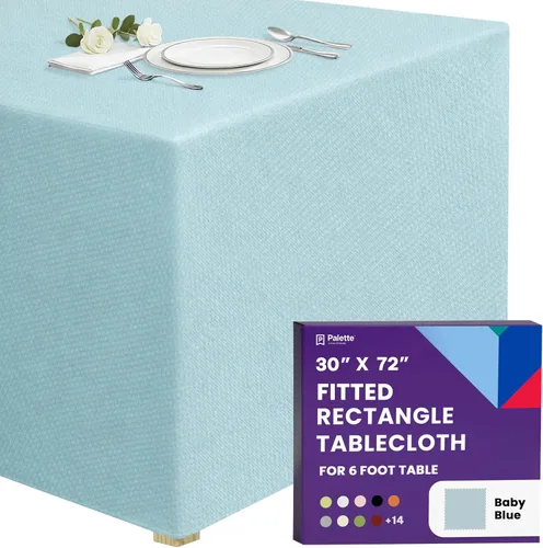 Miniatura 27 de Gee Di Moda - Mantel rectangular a medida en poliéster lavable para mesa de 4 pies, ideal para mesa de bufé, fiestas, cenas, bodas, vacaciones