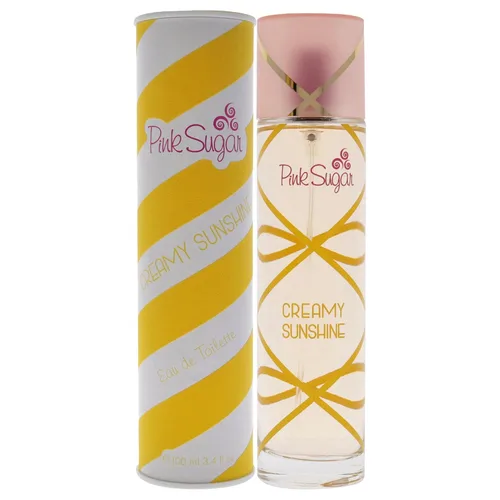 Pink Sugar Creamy Sunshine Fragrance for Women, Eau de Toilette Perfume, Body Mist, Hair Perfume, Floral + Fruity Scent, Notes of Coconut Milk,
