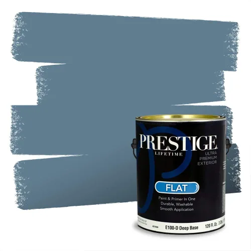Miniatura 259 de Pintura Exterior + imprimación PRESTIGE, todo-en-uno, 1 galón, acabado mate, color comparable al Valspar* Royal Gray* VS151-Gris real