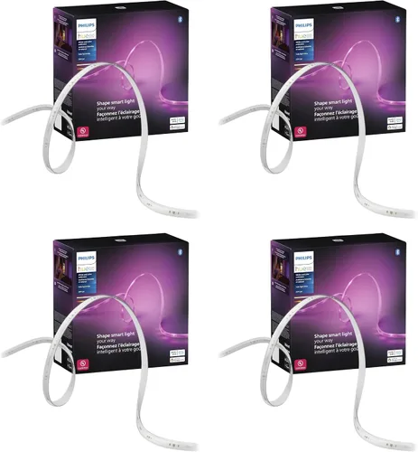 Philips Hue Kit de base de tira de luz LED inteligente individual para interiores de 16 pies, control con aplicación Hue, compatible con Alexa,