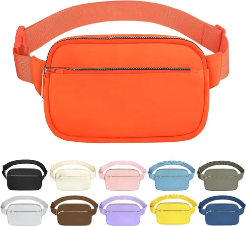 Miniatura 10 de Bolsa de Cintura Frenou Riñonera de Moda para Mujeres y Hombres, Riñonera con Correa Ajustable para Regalo, Riñonera para Viaje, Correr, Senderismo
