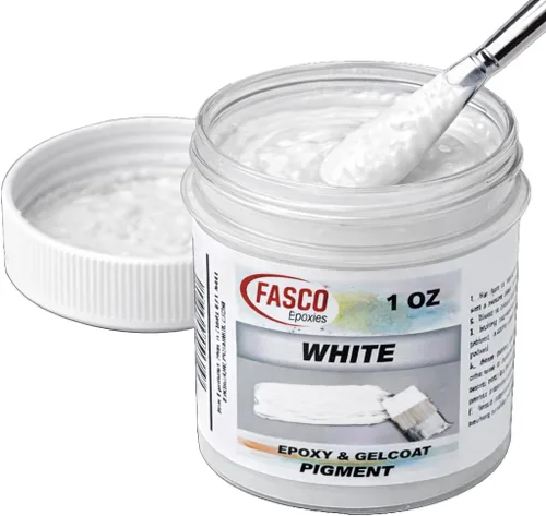 Pigmento blanco para resina epoxi, gelcoat, pintura, látex - 1 oz