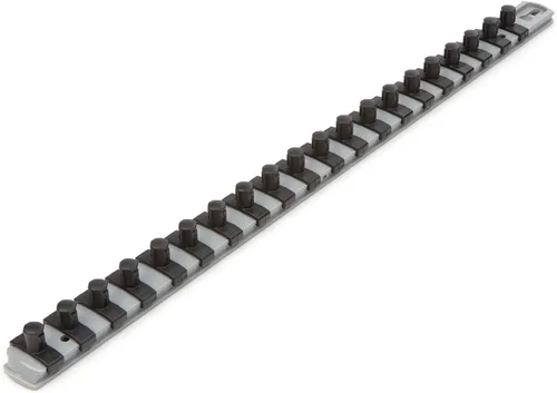 Miniatura 5 de TEKTON 3/8 Pulgadas de accionamiento x 8 Pulgadas de riel de enchufe, 10 clips (negro) OSR11210 Fabricado en EE. UU