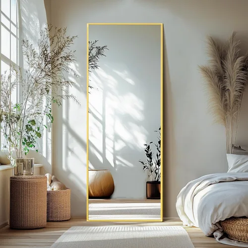 Miniatura 8 de Delma - Espejo de pared de longitud completa, espejo de pie de cuerpo completo, espejo grande de piso para pared, puerta, dormitorio, baño, sala