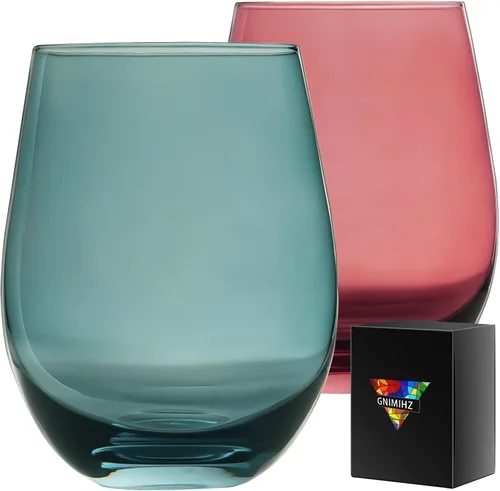 Miniatura 13 de Copas de vino sin tallo para vino tinto o blanco (juego de 2), 18 onzas, copas de vino grandes para cabernet, pinot noir, borgoña, burdeos