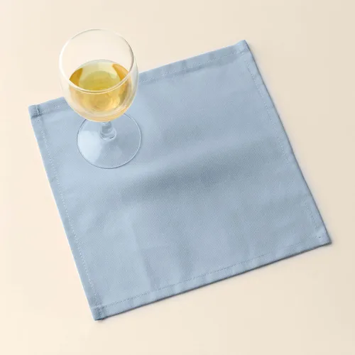 Miniatura 2 de Encasa XO Cocktail Cloth Napkins Set of 12 Pure Cotton Table Napkin Size (9"x9") B Grey Solid Machine Washable