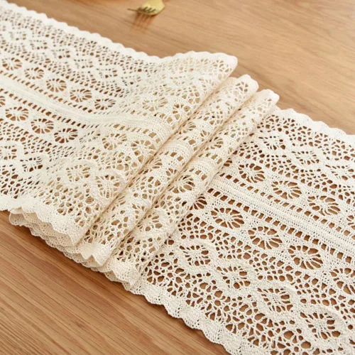 Miniatura 8 de Gemseek Camino de Mesa de Crochet de Algodón Boho de 60 Pulgadas, Camino de Mesa de Encaje Macramé Bohemio Beige Vintage para Cocina Mesa de Café
