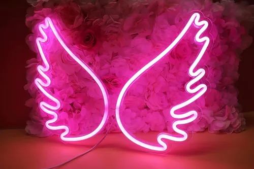 Ulalaza Señal de luz de neón, luces LED nocturnas operadas por USB, decoración de carpa para bar, pub, tienda, club, garaje, hogar, fiesta, Rosa