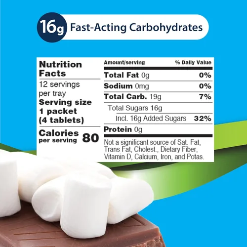 Miniatura 3 de TRUEplus Soft Tabs - Tabletas de glucosa, masticables, sabor a malvavisco de chocolate, 0.63 onzas de carbohidratos de acción rápida, sin grasa, sin