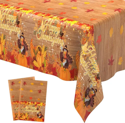Miniatura 18 de Decoraciones para Fiestas de Fútbol, Paquete de 2 Manteles de Plástico para Fútbol (54x108 Pulgadas), Cubiertas de Manteles Rectangulares