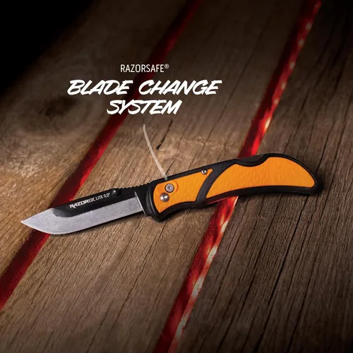 Miniatura 3 de OUTDOOR EDGE Cuchillo EDC RazorLite de 3.0 pulgadas, cuchillo plegable EDC con hojas reemplazables y clip, apertura con una mano para portabilidad