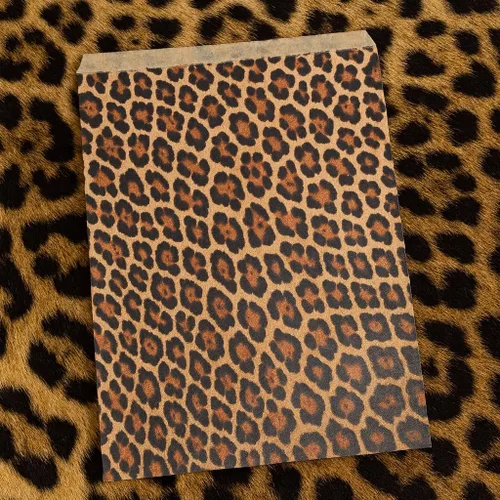 Miniatura 2 de 888 Display – 200 piezas de 8.5 x 11 pulgadas de papel de tono leopardo bolsas de regalo de compras