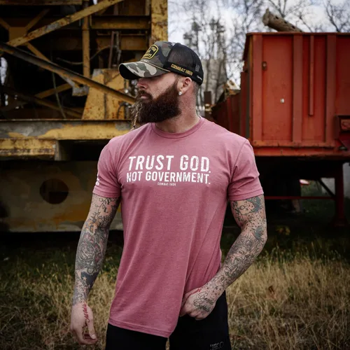 Miniatura 5 de Combat Iron Trust God Not Government - Camiseta de manga corta para hombre
