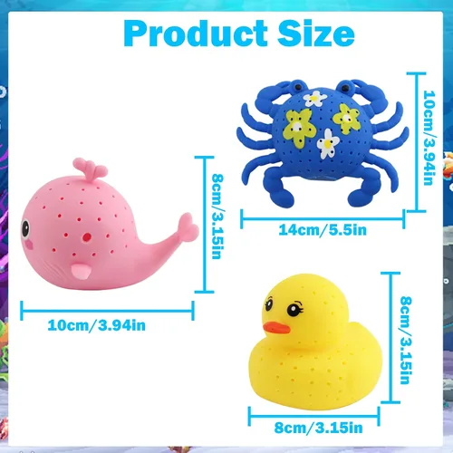 Miniatura 2 de 12 bolas de agua de pulpo para niños, juguetes sensoriales para aliviar el estrés flotante para piscina, playa, baño, juguete de bomba de agua