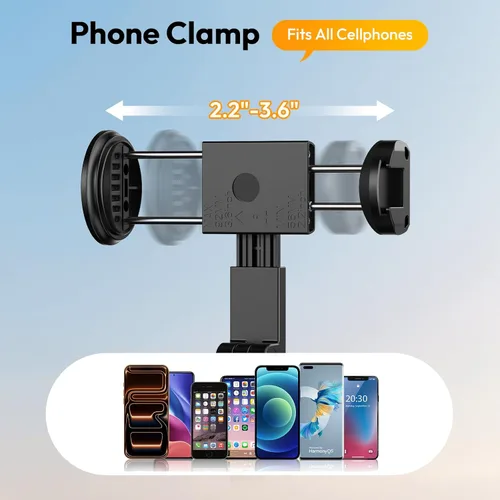 Miniatura 6 de ULANZI MT86 - Trípode de teléfono de apertura automática de 60 pulgadas, control remoto Bluetooth de aluminio de 4 patas con zapata fría, ligero