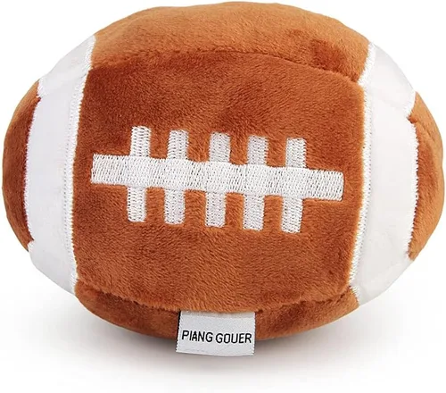 Miniatura 6 de Paquete de 3 pelotas interactivas para perros pequeños y medianos, pelotas de fútbol, fútbol y tenis para perros, rellenas de juguetes esponjosos