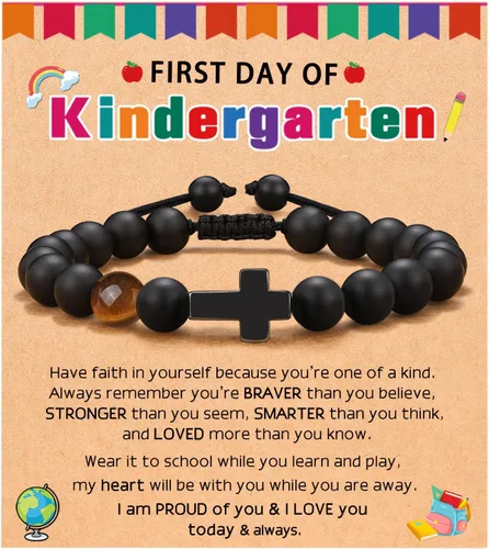 ORISPRE Pulsera de cruz para hombre, regalo para hombre, para hijo, nieto, papá, marido, padrino, hombres, cumpleaños, graduación, jubilación,