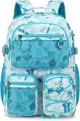 Miniatura 13 de Lohol Mochila resistente al agua con múltiples bolsillos para la escuela, viajes al aire libre, universidad, bolsa para laptop de 15.6 pulgadas