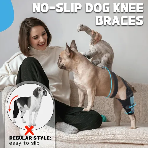 Miniatura 6 de Rodillera ajustable para perro ACL - Soporte de pierna trasera para recuperación del ligamento cruzado, artritis y alivio del dolor articular Derecha