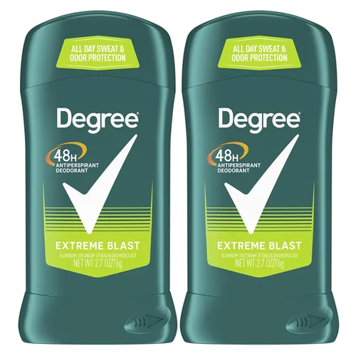Miniatura 2 de Degree Desodorante antitranspirante original para hombre, 48 horas, protección contra el sudor y el olor, Extreme Blast and Cool Rush, paquete