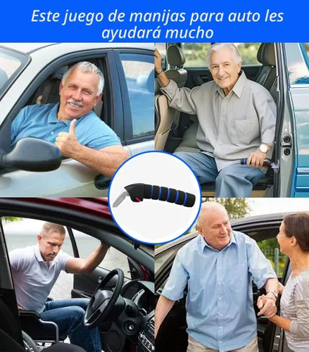 Miniatura 8 de Mango de puerta de coche KOUNATSURI para ancianos, asa de asistencia de vehículo, mango multifunción, barra de cierre de puerta de coche para Azul