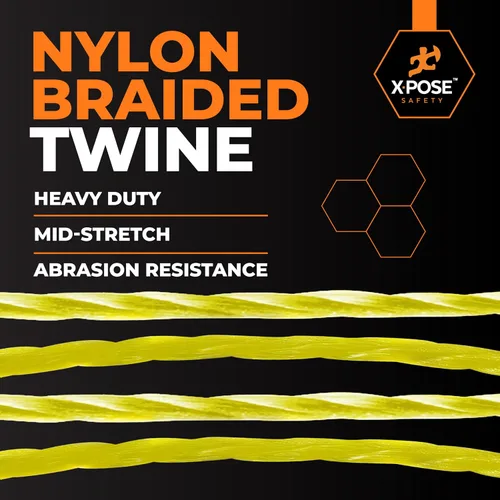 Miniatura 4 de Xpose Safety Green Mason Line String - Cuerda de nailon trenzado #18 - Línea de construcción duradera de 275 pies para herramientas de mampostería