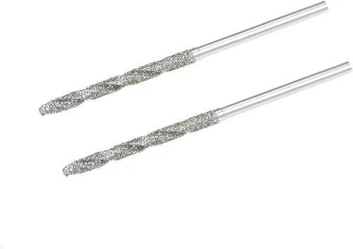Miniatura 4 de uxcell Brocas de acero de alta velocidad de 0.098 in para azulejos de piedra de cristal de conchas de mar 2 piezas