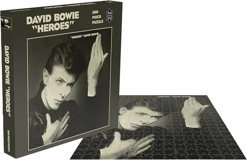 Miniatura 3 de Rock Saws - Rompecabezas de 500 piezas de David Bowie Heroes, arte de la portada del álbum de 1977 con licencia oficial coleccionable de música