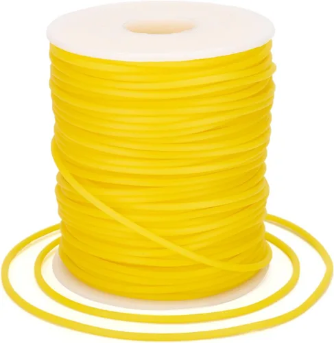 Miniatura 57 de FASHEWELRY 3 rollos de cables de goma huecos para tejer, cable de peluquero de 0.079 pulgadas (0.079 in), cables de silicona para tejer puntada