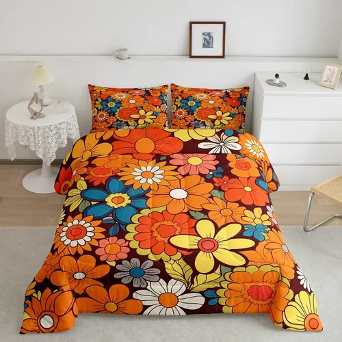 Miniatura 14 de Feelyou Southwest Native Juego de Ropa de Cama para Niños y Niñas Juego de Edredón Geométrico del Suroeste Tamaño Twin Edredón Tribal Decoración