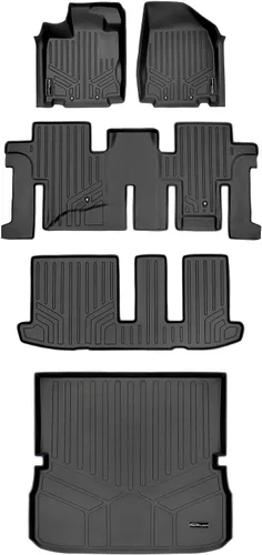 Miniatura 11 de SMARTLINER Juego de tapetes de piso de ajuste personalizado de 2 filas compatibles con Infiniti JX35 2013-2013