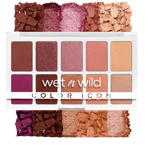 WET N WILD Paleta de maquillaje de sombra de ojos Color Icon de 10 colores, larga duración, brillante, metálico, brillante, mate, pigmento rico y