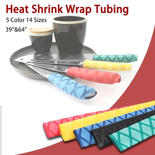 Miniatura 5 de X-Tube - Tubos envolventes termorretráctiles 39 y 64 pulgadas de longitud para agarre de varillas – 5 colores 14 tamaños, Azul